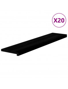 Gradini 20 pz Marrone Scuro 120x25x2 cm Legno Massello Rovere