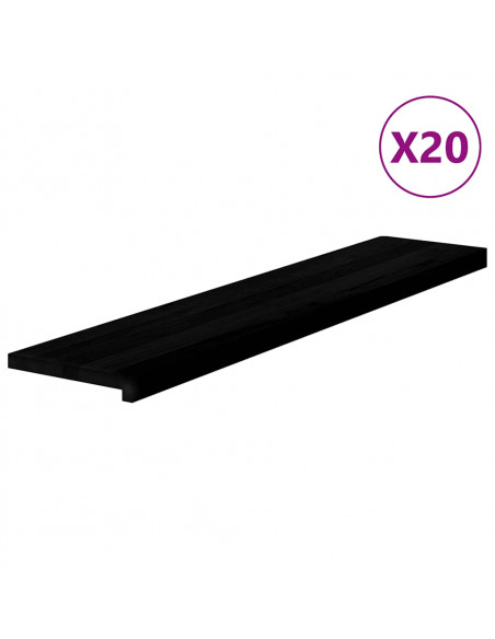 Gradini 20 pz Marrone Scuro 120x25x2 cm Legno Massello Rovere