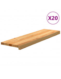 Gradini 20 pz Marrone Chiaro 90x30x2 cm Legno Massello Rovere