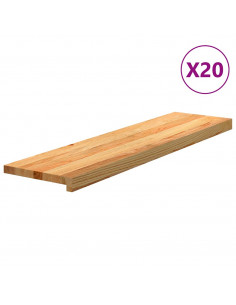 Gradini 20 pz Marrone Chiaro 100x30x2 cm Legno Massello Rovere