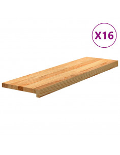 Gradini 16 pz Marrone Chiaro 90x30x2 cm Legno Massello Rovere