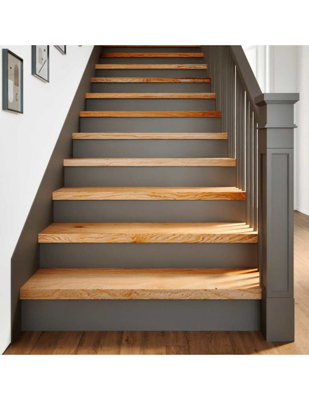 Gradini 16 pz Marrone Chiaro 90x30x2 cm Legno Massello Rovere