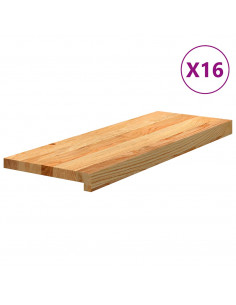 Gradini 16 pz Marrone Chiaro 70x25x2 cm Legno Massello Rovere