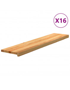 Gradini 16 pz Marrone Chiaro 120x30x2 cm Legno Massello Rovere