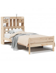 Letto Libreria senza Materasso 100x200 cm in Legno di Pino