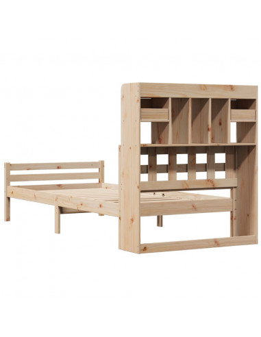 Letto Libreria senza Materasso 100x200 cm in Legno di Pino