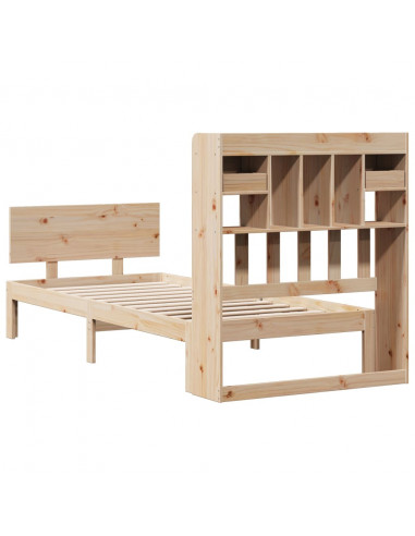 Letto Libreria senza Materasso 100x200 cm in Legno di Pino