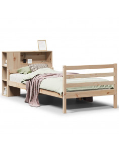 Letto Libreria senza Materasso 100x200 cm in Legno di Pino