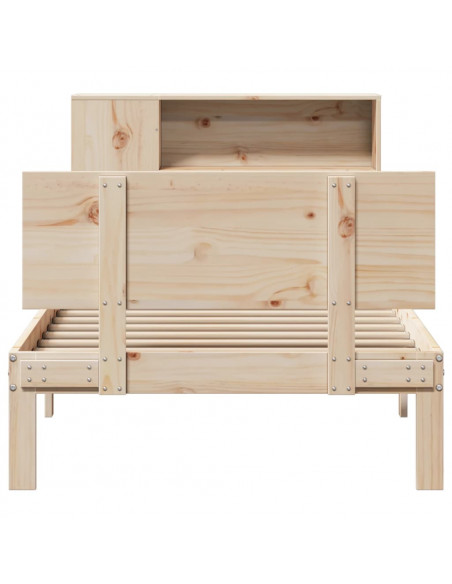 Letto Libreria senza Materasso 100x200 cm in Legno di Pino