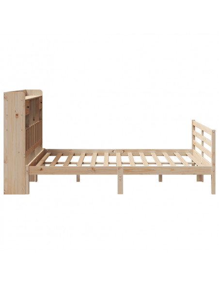 Letto Libreria senza Materasso 140x200 cm in Legno di Pino
