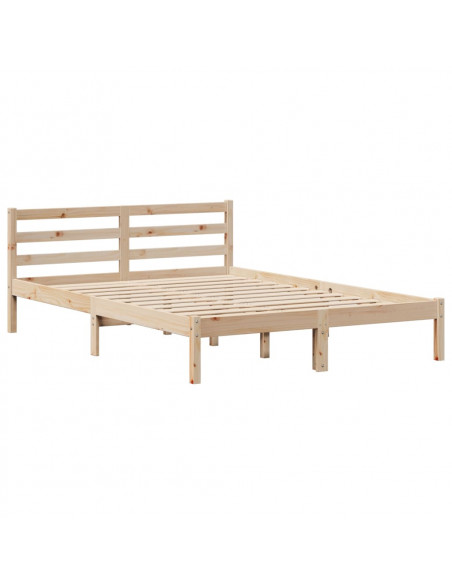 Letto Libreria senza Materasso 140x200 cm in Legno di Pino