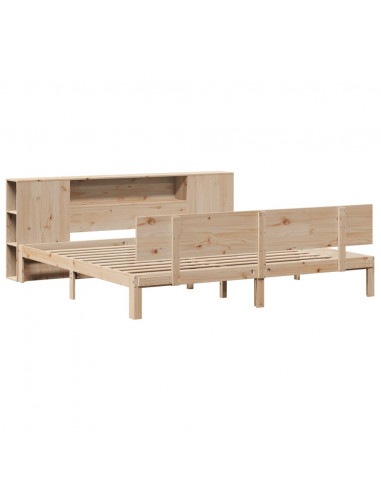 Letto Libreria senza Materasso 180x200 cm in Legno di Pino