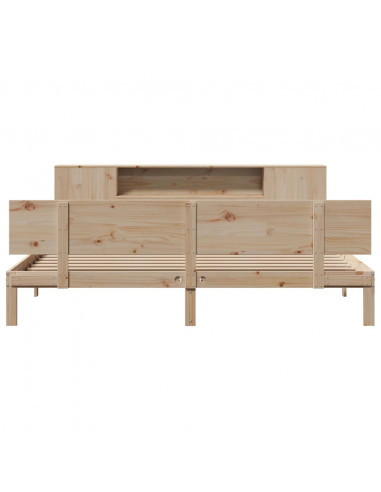 Letto Libreria senza Materasso 180x200 cm in Legno di Pino