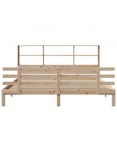 Letto Libreria senza Materasso 180x200 cm in Legno di Pino