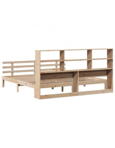 Letto Libreria senza Materasso 180x200 cm in Legno di Pino