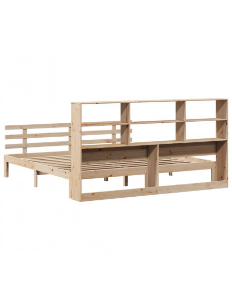 Letto Libreria senza Materasso 180x200 cm in Legno di Pino