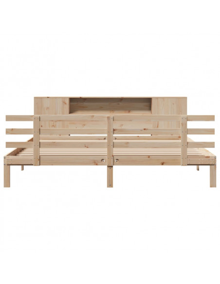 Letto Libreria senza Materasso 180x200 cm in Legno di Pino