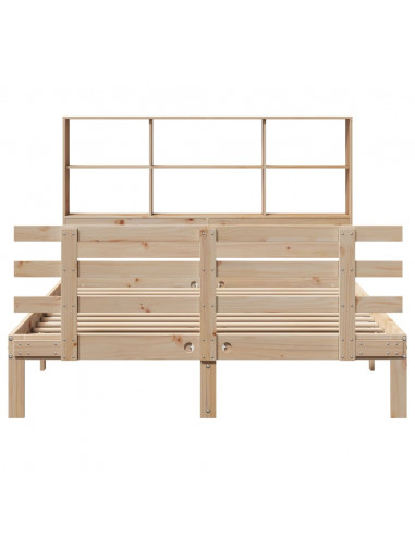 Letto Libreria senza Materasso 160x200 cm in Legno di Pino