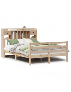 Letto Libreria senza Materasso 160x200 cm in Legno di Pino
