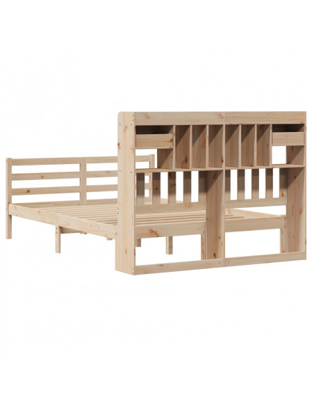 Letto Libreria senza Materasso 160x200 cm in Legno di Pino