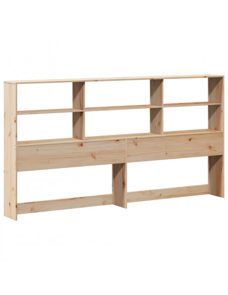 Letto Libreria senza Materasso 200x200 cm in Legno di Pino