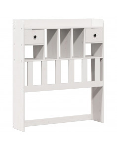 Letto Libreria senza Materasso Bianca 90x200 cm Legno di Pino