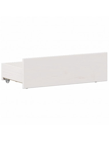 Letto Libreria senza Materasso Bianca 90x200 cm Legno di Pino