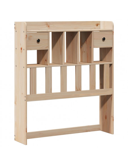 Letto Libreria senza Materasso 90x200 cm Legno Massello Pino