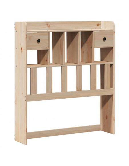 Letto Libreria senza Materasso 90x200 cm Legno Massello Pino