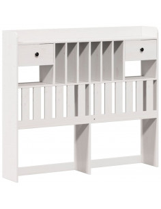 Letto Libreria senza Materasso Bianco 135x190 cm Legno di Pino