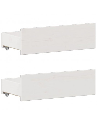 Letto Libreria senza Materasso Bianco 135x190 cm Legno di Pino