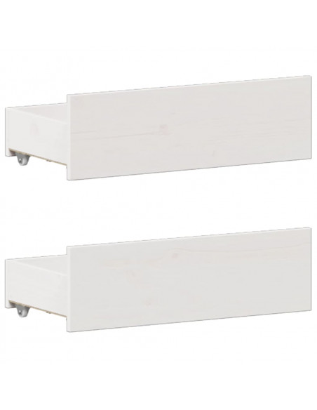 Letto Libreria senza Materasso Bianco 135x190 cm Legno di Pino