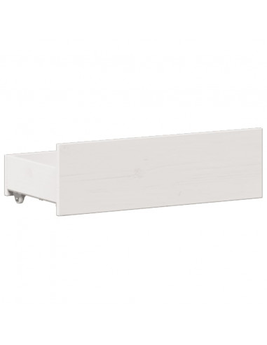 Letto Libreria senza Materasso Bianco 135x190 cm Legno di Pino