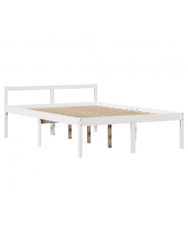 Letto Libreria senza Materasso Bianco 120x200 cm Legno di Pino