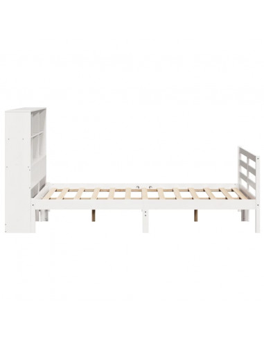 Letto Libreria senza Materasso Bianco 120x200 cm Legno di Pino