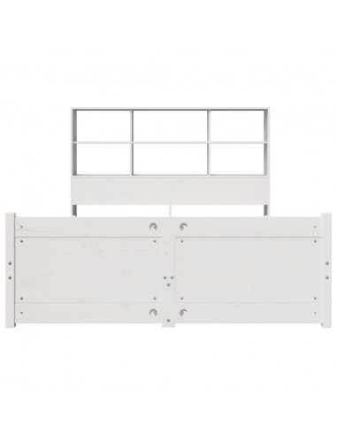Letto Libreria senza Materasso Bianco 120x200 cm Legno di Pino