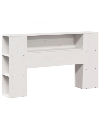 Letto Libreria senza Materasso Bianco 140x190 cm Legno di Pino