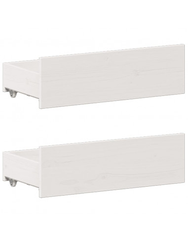 Letto Libreria senza Materasso Bianco 140x190 cm Legno di Pino