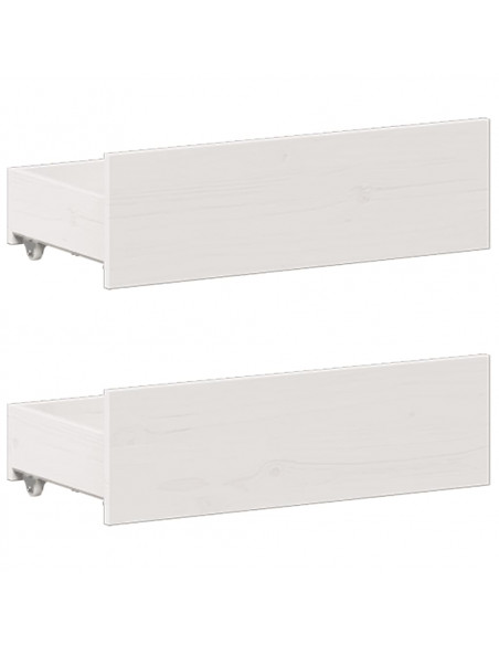 Letto Libreria senza Materasso Bianco 140x190 cm Legno di Pino