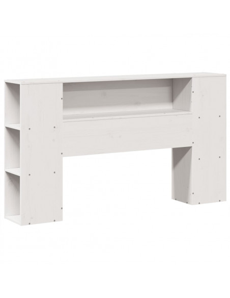 Letto Libreria senza Materasso Bianco 150x200 cm Legno di Pino