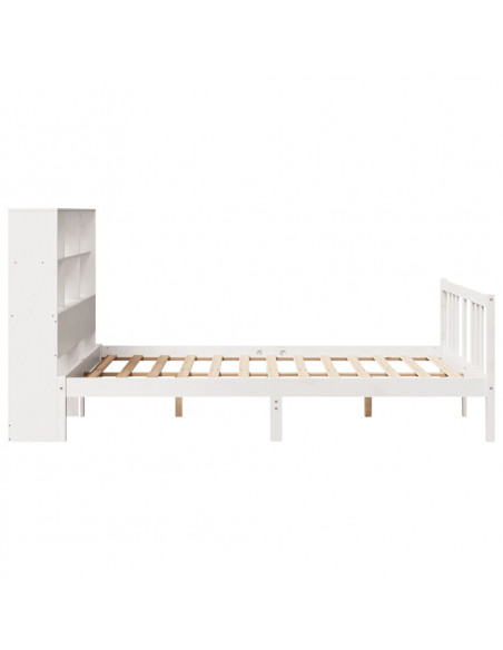 Letto Libreria senza Materasso Bianco 160x200 cm Legno di Pino