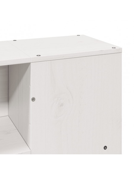 Letto Libreria senza Materasso Bianco 150x200 cm Legno di Pino
