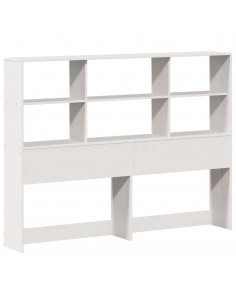Letto Libreria senza Materasso Bianco 160x200 cm Legno di Pino