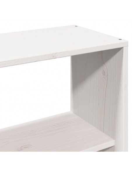 Letto Libreria senza Materasso Bianco 160x200 cm Legno di Pino