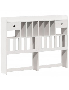Letto Libreria senza Materasso Bianco 150x200 cm Legno di Pino