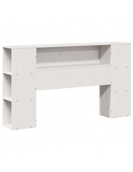 Letto Libreria senza Materasso Bianco 160x200 cm Legno di Pino