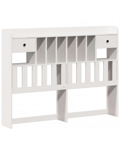 Letto Libreria senza Materasso Bianco 160x200 cm Legno di Pino