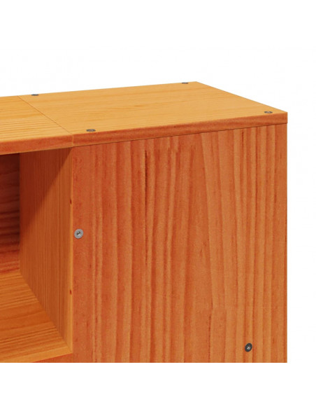 Letto Libreria senza Materasso Marrone Cera 160x200 cm Legno