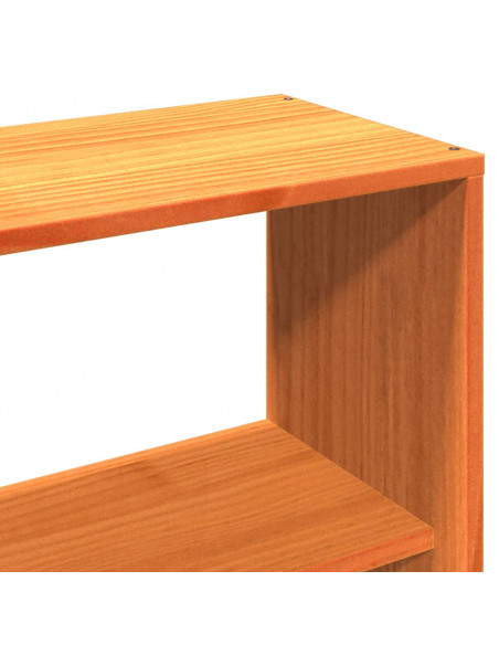 Letto Libreria senza Materasso Marrone Cera 160x200 cm Legno