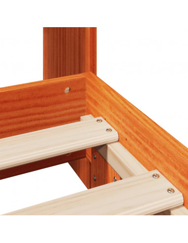 Letto senza Materasso Marrone Cera 90x190 cm in Legno di Pino